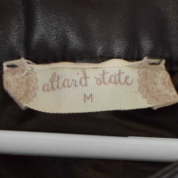 Altar'd State Gray Pleated Skirt with Black Waistband - Picture 8 of 9